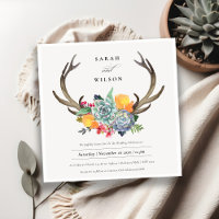 ANTLER BOHEMIAN ALLURE MARIAGE FLORAL SUCCULENT