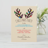 Invitation Antlers de rennes de fête, Invitati de fête de Noë (Debout devant)
