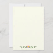 Invitation Antlers et fleurs sauvages monogramme mariage bois (Dos)