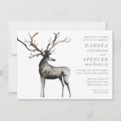 Invitation Antlers rustiques | La chasse est au-dessus du Mar (Devant)