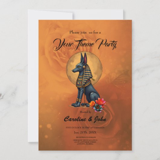 Invitation Anubis au clair de lune (Devant)