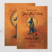 Invitation Anubis au clair de lune (Devant / Derrière)