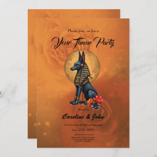 Invitation Anubis in the moonlight (Devant / Derrière)