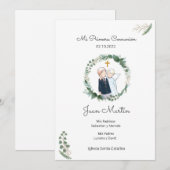 Invitation Anuncio Comunión estampa estampita (Devant / Derrière)