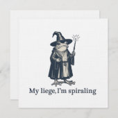 Invitation Anxious Frog Wizard Funny ADHD Neurodiversity  (Devant / Derrière)