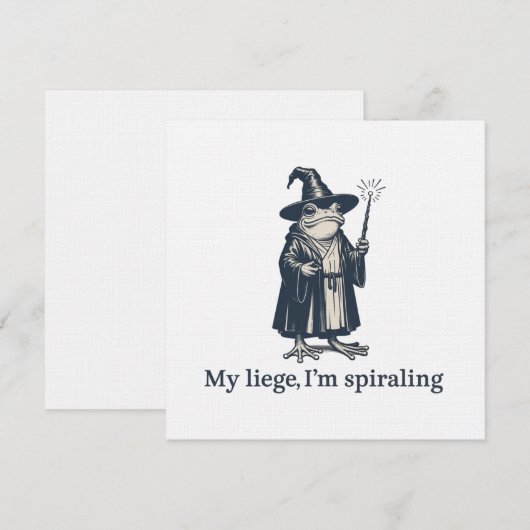 Invitation Anxious Frog Wizard Funny ADHD Neurodiversity  (Devant / Derrière)