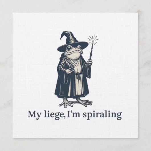 Invitation Anxious Frog Wizard Funny ADHD Neurodiversity (Devant)