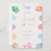 Invitation Any age sip and paint birthday  (Devant)