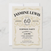 Invitation Any Age Whiskey thème surprise 60e anniversaire (Devant)