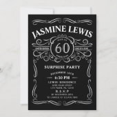 Invitation Any Age Whiskey thème surprise 60e anniversaire (Devant)