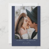 Invitation ANYA Bohemian Navy Mariage d'aquarelle bleue (Dos)