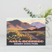 Invitation Anza Borrego Desert State Park California Flowers (Debout devant)