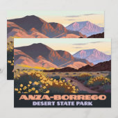 Invitation Anza Borrego Desert State Park California Flowers (Devant / Derrière)