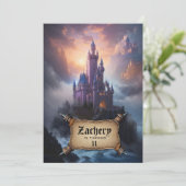 Invitation *~* AP88 Châteaux Imaginaire médiéval soleil Anniv (Debout devant)