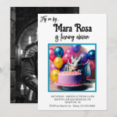 Invitation *~* AP88 PHOTO mignonne Baby Dragon fête d'anniver (Devant / Derrière)