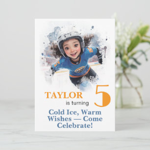 Invitation *~* AP94 DIY Jolie Fille de Hockey Anniversaire