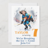 Invitation *~* AP94 k-9 DIY Cute Hockey Girl Birthday (Devant)