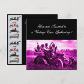 INVITATION APACHES ET GERONIMO CONDUIRE UNE VOITURE À MOTEUR, (Devant / Derrière)