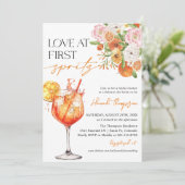 Invitation Aperol Spritz Aimer À Première Fête des mariées Sp (Debout devant)