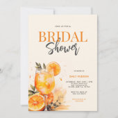 Invitation Aperol Spritz Aquarelle nuptiale de douche Invitat (Devant)