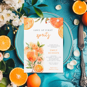 Invitation Aperol Spritz Aquarelle nuptiale de douche Invitat