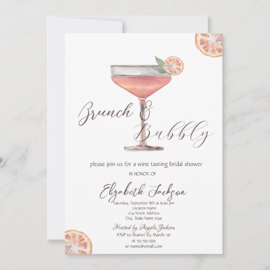 Invitation Aperol Spritz Brunch Aperol & Bubbly (Devant)