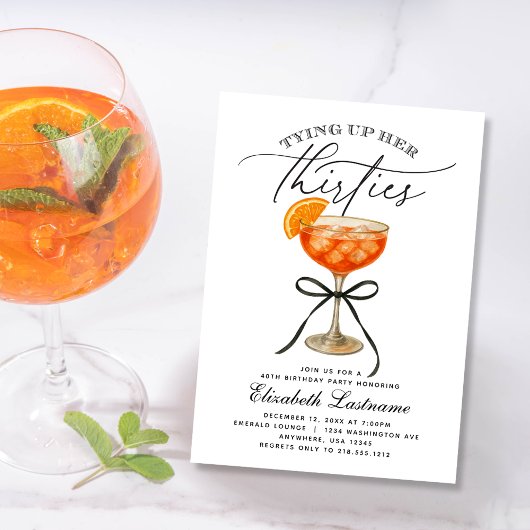 Invitation Aperol Spritz Fêtant ses trente ans bien sonnés