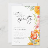 Invitation Aperol Spritz Fête des mariées aquarelle (Devant)
