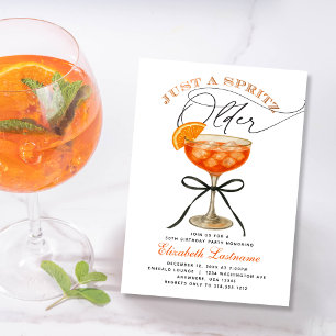 Invitation Aperol Spritz Juste un Spritz de plus pour l'anniv