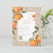 Invitation Aperol Spritz Oranges Bridal Shower  (Debout devant)