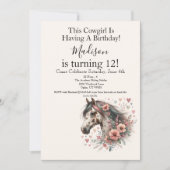 Invitation Appaloosa Horse Anniversaire (Devant)