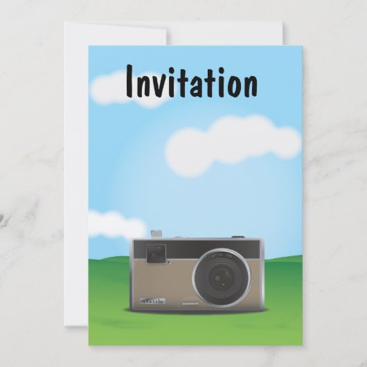Invitation Appareil photo (Devant)