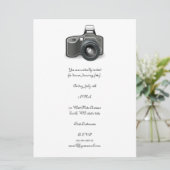 Invitation Appareil photo reflex (Debout devant)