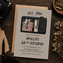 Appareil Photo Rétro Vintage 60e Anniversaire Phot