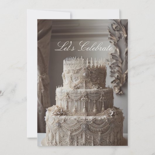 INVITATION APPARENCE ANTIQUE ORNÉE ANNIVERSAIRE (Devant)