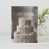 INVITATION APPARENCE ANTIQUE ORNÉE ANNIVERSAIRE (Debout devant)