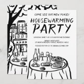 Invitation Appartement avec balcon fantaisiste pour pendaison (Devant / Derrière)