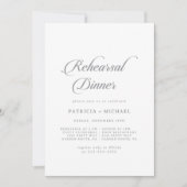 Invitation Appel à la répétition de mariage chic classique (Devant)