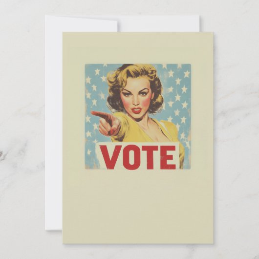 Invitation Appel à l'action patriotique : Votez ! (Devant)