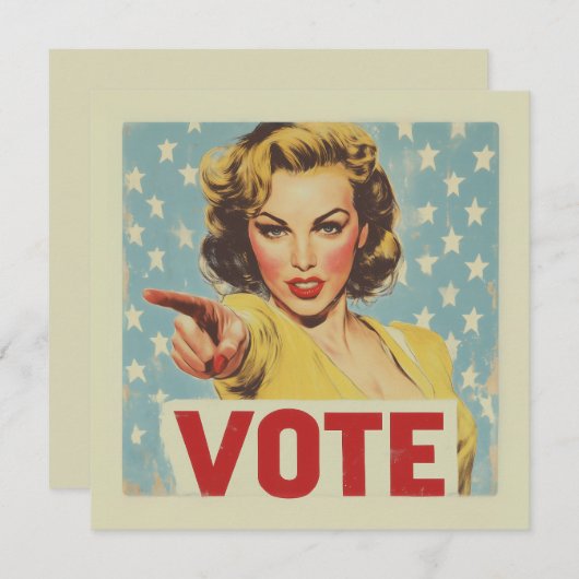 Invitation Appel à l'action patriotique : Votez ! (Devant / Derrière)