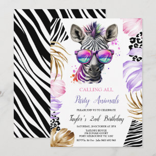 Invitation Appel à l'anniversaire animal de la fête