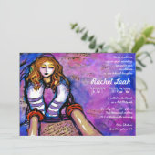 Invitation Appel à l'hébreu de l'Invitation Bat mitzvah de la (Debout devant)