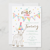 Invitation Appel à tous les animaux de fête 1er anniversaire (Devant)