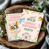 Invitation Appel à tous les animaux de fête Anniversaire 1er 