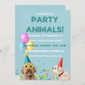 Invitation Appel à tous les animaux de fête Chien chiot fête  (Devant / Derrière)