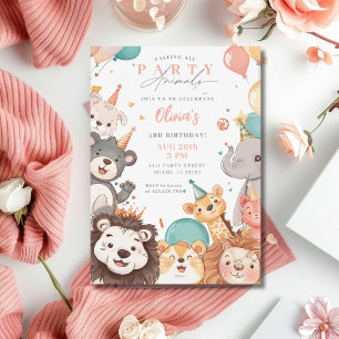 Invitation Appel à tous les animaux de fête Cirque Photo Anni