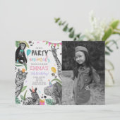 Invitation Appel à tous les animaux de fête Photo d'anniversa (Debout devant)