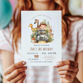 Invitation Appel à tous les animaux de fête Safari Anniversai