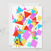 Invitation Appel à tous les animaux de fête Safari Zoo Annive (Dos)