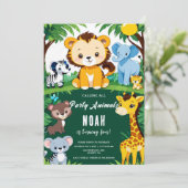 Invitation Appel à tous les animaux de la fête d'anniversaire (Debout devant)